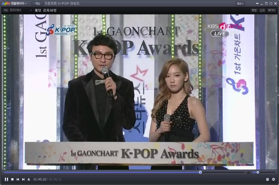 MC Taeyeon @ 1st Gaon Chart K-Pop Awards  - s%E2%99%A5neism 