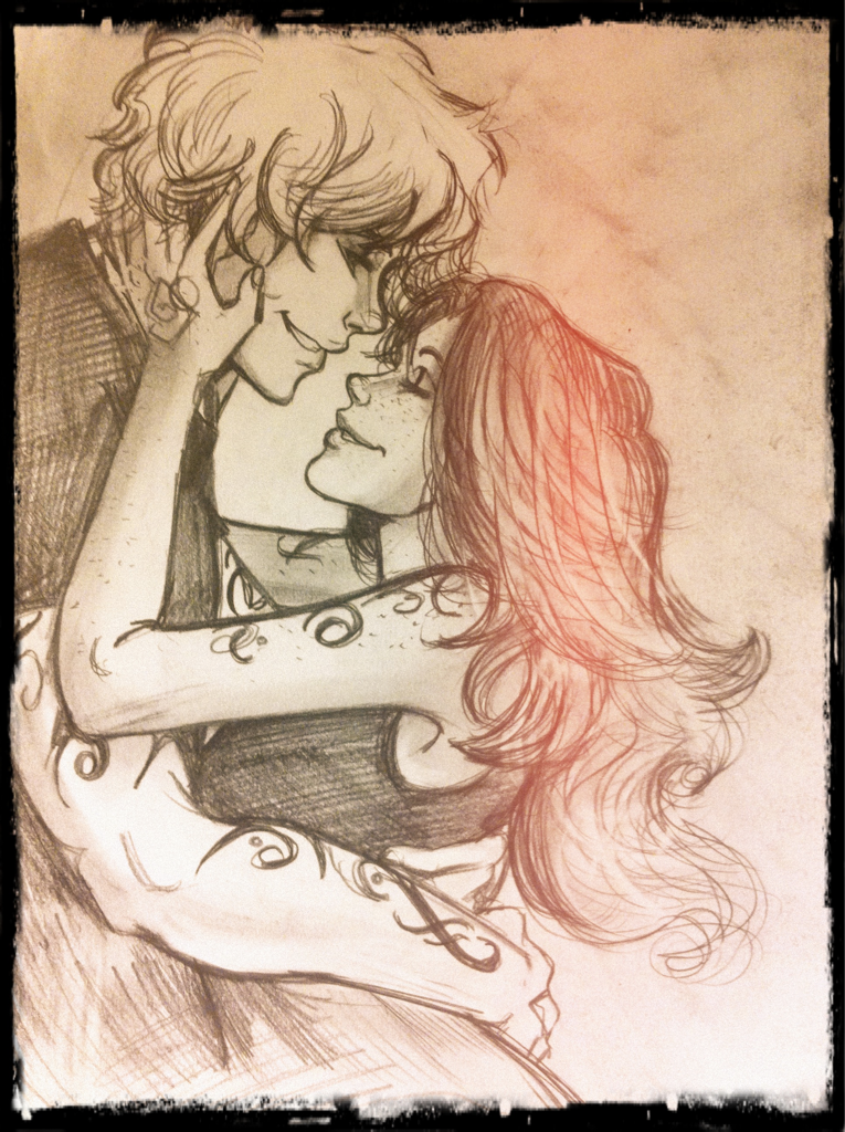 mortal na mga instrumento tagahanga Art: Clary and Jace.