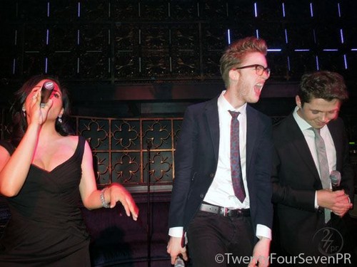  Damian, Cameron and Emily Vasquez perform at the OK Magazine Oscar party at Greystone Manor