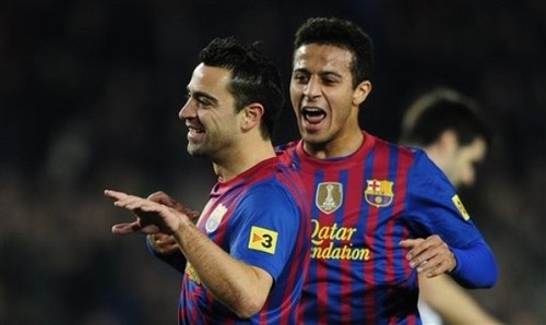 Xavi Hernandez: FC Barcelona (5) v Valencia CF (1) - La Liga
