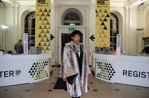 Emmanuel Ray at London Fashion Week February 2012