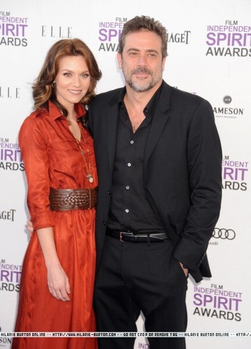  Hilarie Burton&Jeffery Dean モーガン, モルガン At2012 Film Independent Spirit Awards