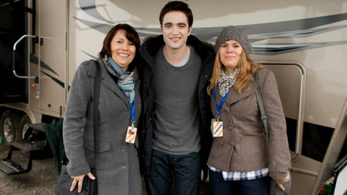 Rob with fans on BD set
