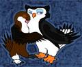 Skipper and Marlene... As owls :3 - penguins-of-madagascar fan art