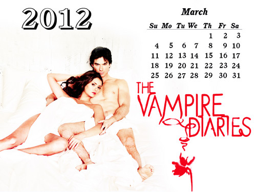 The Vampire Diaries March Calender2012 spl edition created by me!!!:)