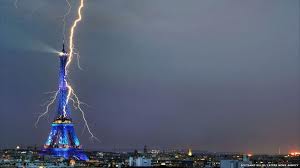 Lightning Strikes Eiffel Tower