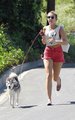 Miley Cyrus - 04. March- Jogging with her Puppy Floyd - miley-cyrus photo