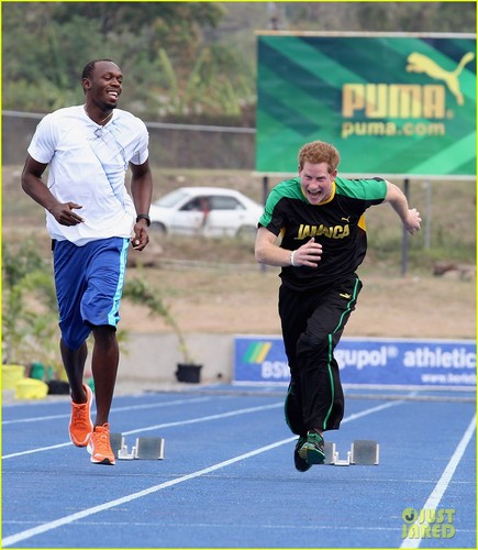 Prince Harry & Usain Bolt Jog in Jamaica