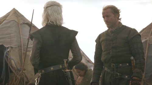 Viserys Targaryen and Jorah Mormont