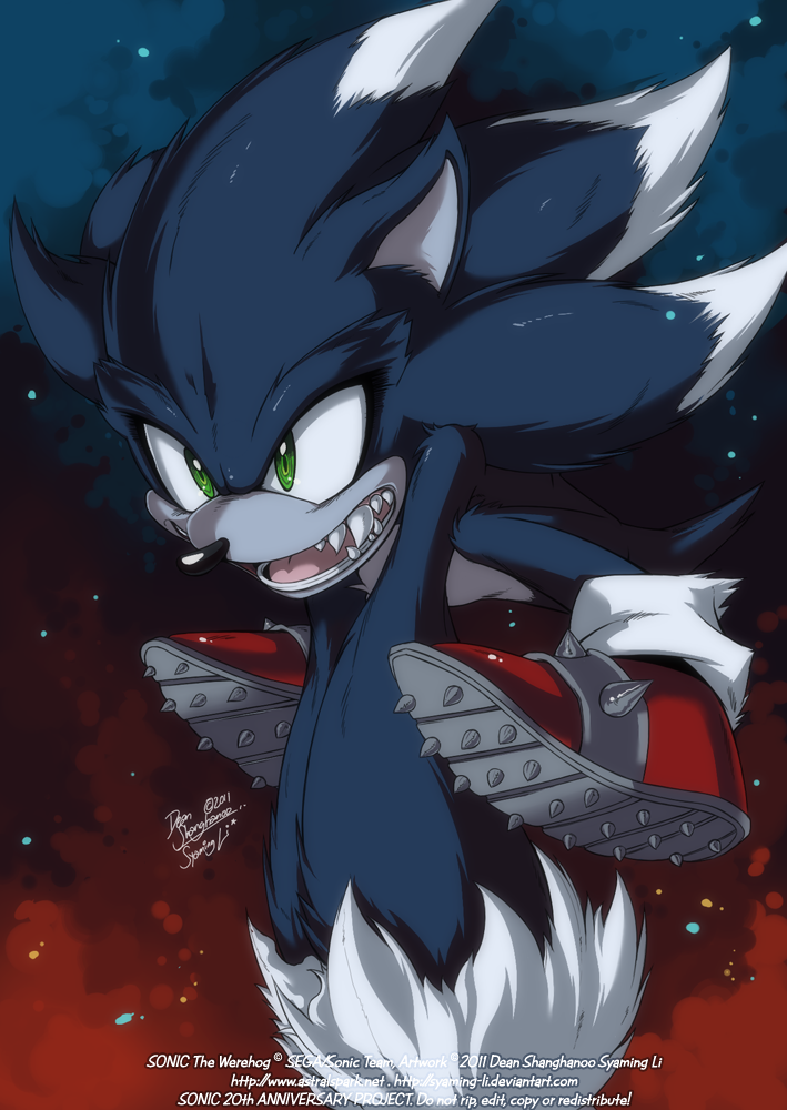 Sonic Fan Art: Werehog Sonic Frameless.