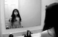 creepy bitch in the mirror - random photo