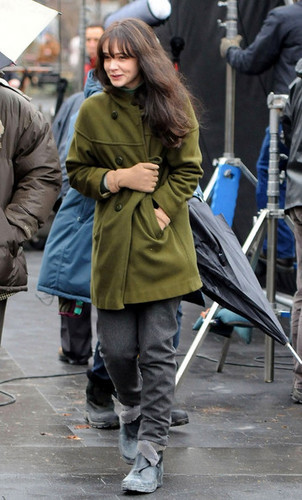 on the set of "Inside Llewyn Davis" in New York City, NY on March 1, 2012 