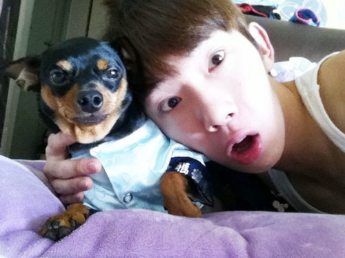 Jo Kwon & his dog Lucky