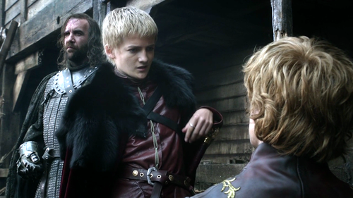 Joffrey with Sandor and Tyrion