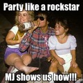 MJ knows how to party like a rockstar! - michael-jackson fan art