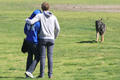 Nikki Reed & Paul McDonald out with their German Shepherds in a park in Hollywood - March 7, 2012. - nikki-reed photo