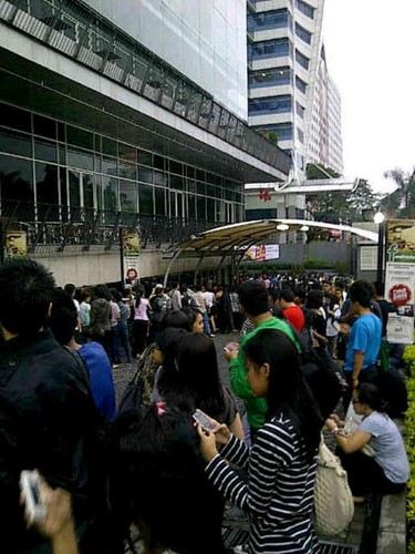  People lining up to get tickets for the BTWBT in Jakarta