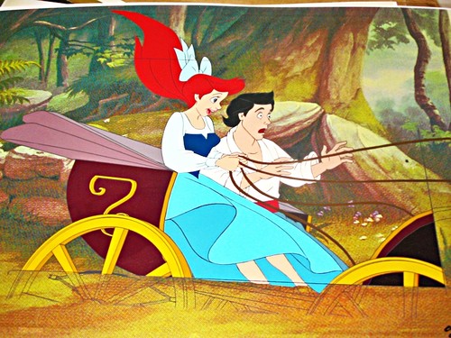  Walt ディズニー Production Cels - Princess Ariel & Prince Eric