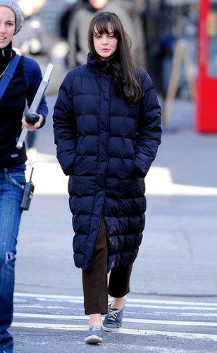 on the set of "Inside Llewyn Davis" in New York City, NY on March 5, 2012 