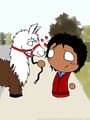 Michael and Louie The Llama - cute manga - michael-jackson fan art