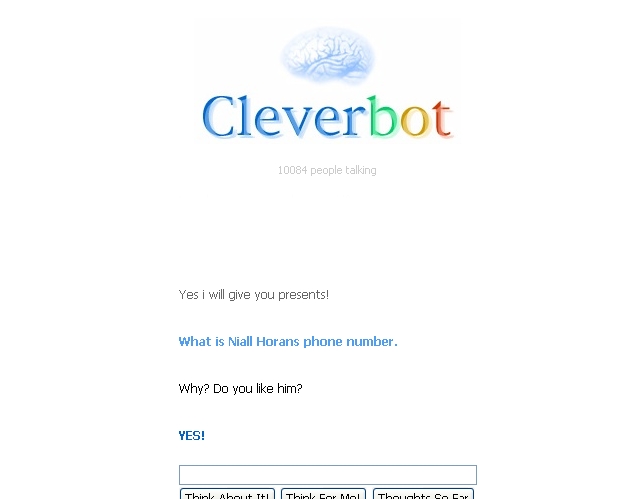 Niall Horan CLEVERBOT Likes Niall Horan!