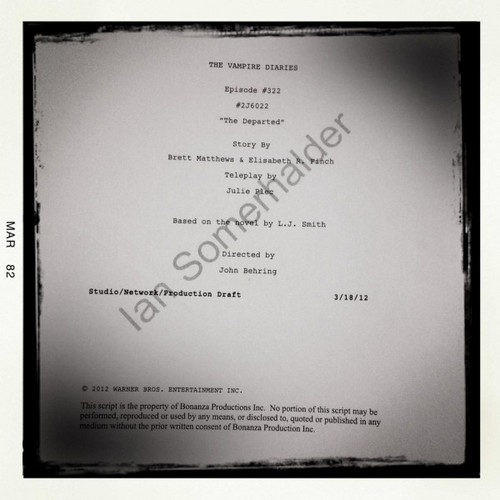  Season finale script page