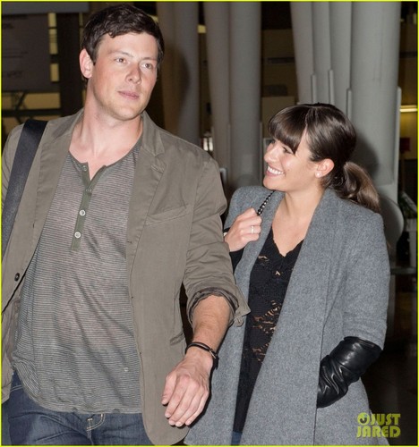  Lea Michele & Cory Monteith Jet Out of JFK