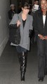 Lea Michele and Cory Monteith leaving NYC - glee photo