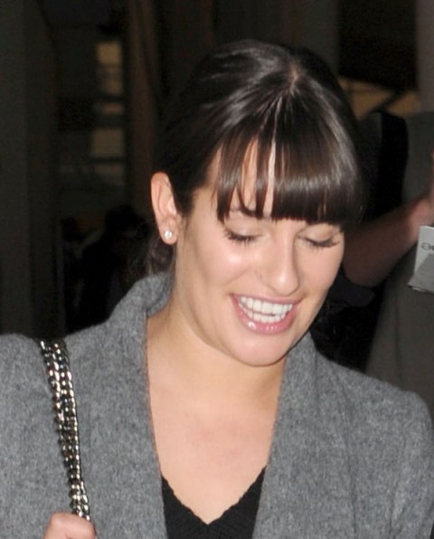Lea Michele and Cory Monteith leaving NYC