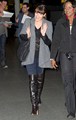 Lea Michele and Cory Monteith leaving NYC - glee photo