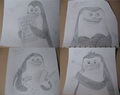 Skipper, Kowalski, Private and Rico -- Sketches - penguins-of-madagascar fan art