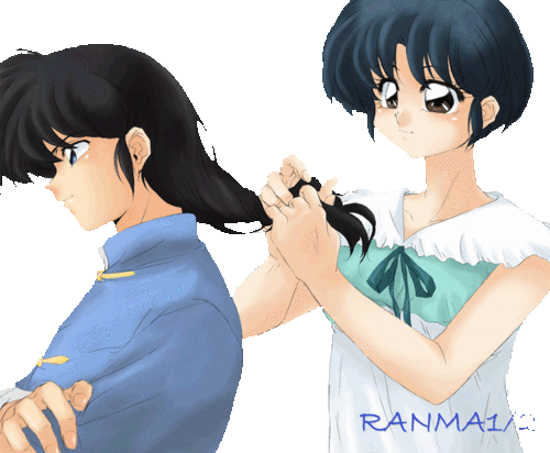  Ranma and Akane - Ranma 1/2 - animê couple (rumiko takahashi's canhão couple)