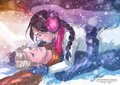 falling in the snow - the-hunger-games fan art