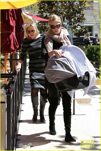 Charlize Theron: Bouchon Bistro With Baby Jackson