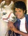 mj & his lama  - michael-jackson icon