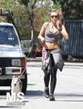 04/04 Working Out In Los Angeles With Her Puppy - miley-cyrus photo