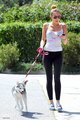 05/04 Jogging With Her Dog In Los Angeles - miley-cyrus photo