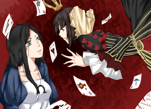  Alice and 퀸 of hearts