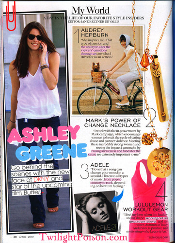  Ashley in Teen Vogue's "My World" लेख {HQ Scans}