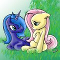 Princess Luna and Fluttershy - my-little-pony-friendship-is-magic fan art