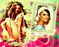 Stana Katic among the flowers - castle wallpaper