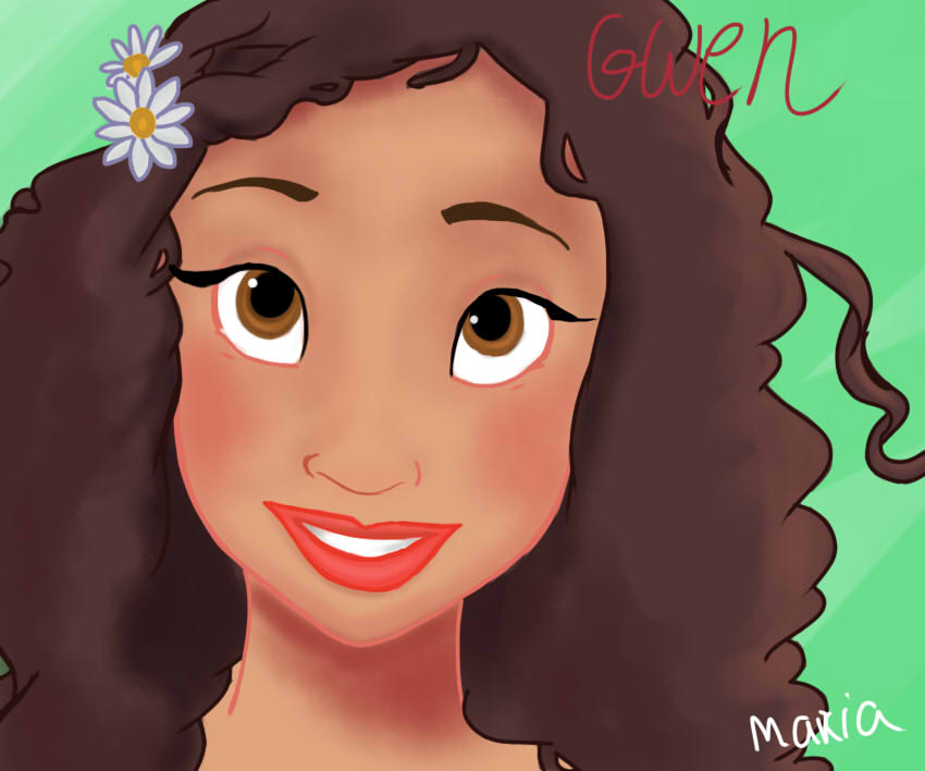 Gwen Angel Coulby Disney style