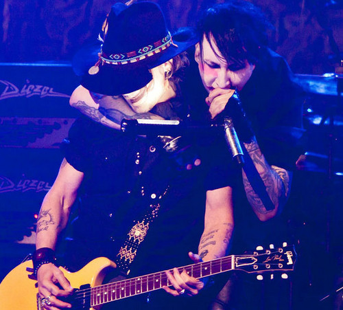  Johnny Depp & Marilyn Manson Rock Out in Los Angeles