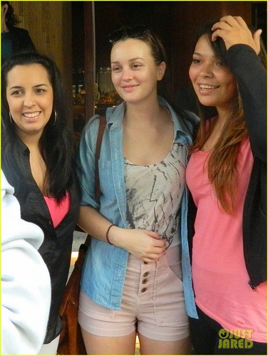 Leighton in Rio with her fans