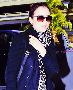 Lily Collins departs from LAX airport