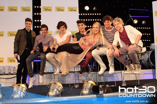 One Direction Co-Host 'Hot 30 Countdown' radio show 11.4.2012