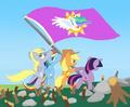 Raise the Flag, Ponies!!! - my-little-pony-friendship-is-magic fan art