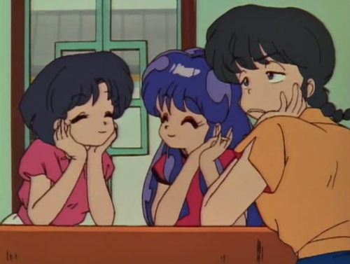 Ranma 1/2 - Shampoo and Akane (cute anime girls with blue hair)