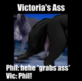 Victoria's ass  - alpha-and-omega fan art