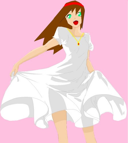  me in my easter dress regulus and the kids gave me!!